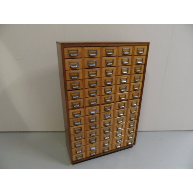 Vintage Dutch Apothecaryncabinet with 65 Drawers, 1950s For Sale - Image 8 of 10