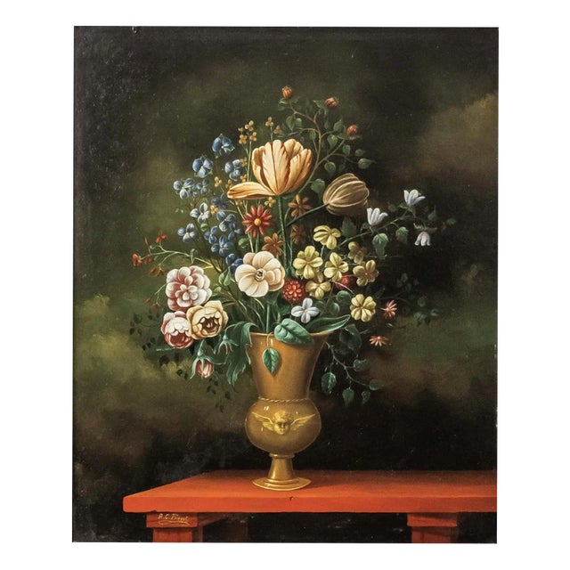 P.C. Prévot, Renaissance Floral Still Life, Oil Painting For Sale