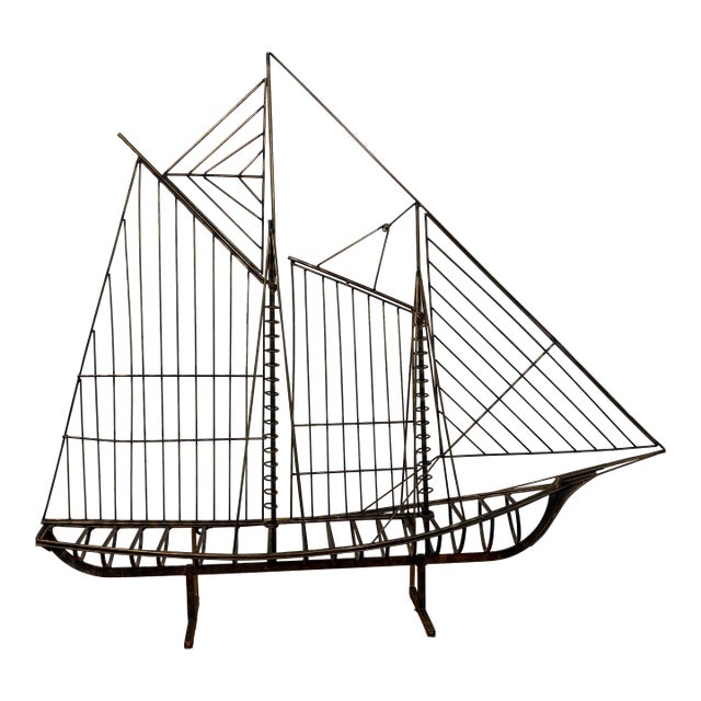 1970s Curtis Jere Brass Ship For Sale