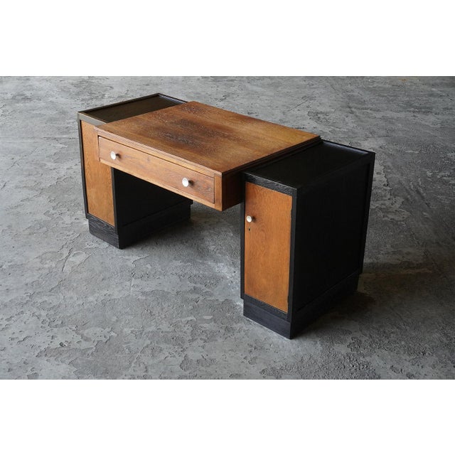 Dutch Hague School Desk in Oak by COR, 1930s For Sale - Image 3 of 11