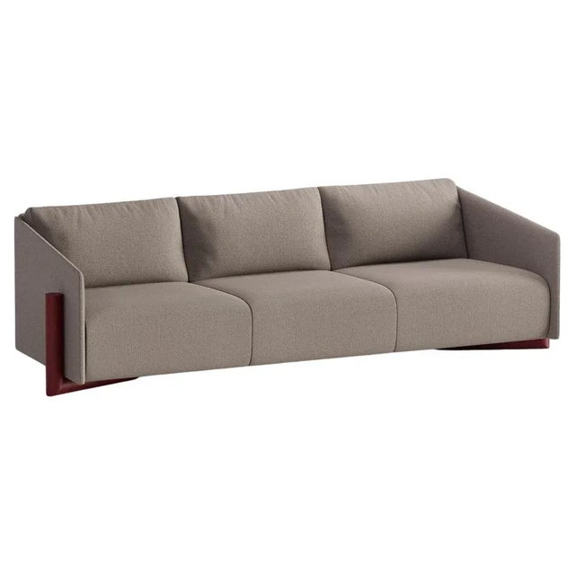 Wood Taupe Grey Timber 4-Seater Sofa by Kann Design For Sale - Image 7 of 7