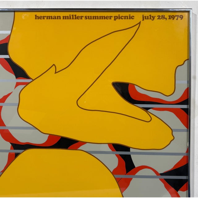 1970s Mid-Century Modern Picnic Poster for Herman Miller by Stephen Frykholm For Sale In Chicago - Image 6 of 7