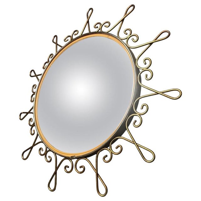 Vintage Brass Sunburst Mirror, 1970s For Sale - Image 12 of 12
