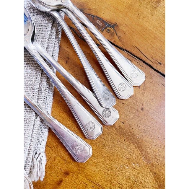 1960s Vintage Christofle Silver Plated Petrossian Caviar Spoons- Set of 6 For Sale - Image 5 of 6