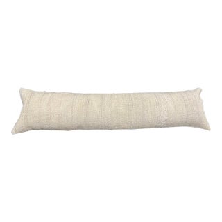 Turkish Hemp Pillow Cushion Natural Beige Cushion Cover 12"x46" For Sale