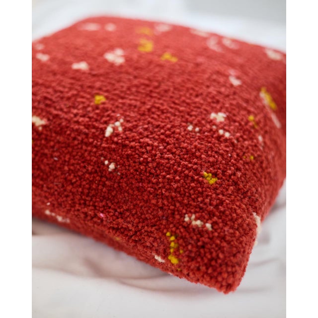 Burgundy Patterned Wool Cushion by Tiktik, 2010s, in Flawless conditions. Designed from 2000 This piece has an attribution...