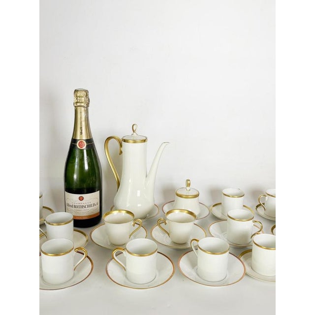White Porcelain Coffee Service, France, 20th Century, Set of 18 For Sale - Image 4 of 18
