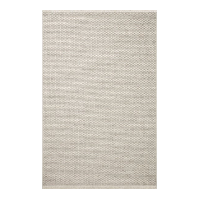 Amber Lewis x Loloi Malibu Ivory / Dove 8'-10" x 12'-2" Area Rug For Sale