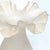 White Rare White Frosted Glass Vase With Eye-Catching Ruffled Top Circa 1980s For Sale - Image 8 of 13