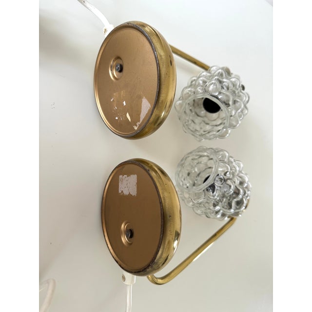 Mid-Century Modern Brass and Glass Bubble Table Lamps by Richard Essig for Saku Leuchten, 1960s, Set of 2 For Sale - Image 6 of 9