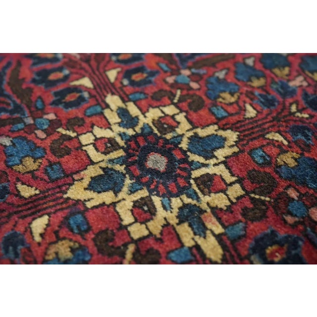 Antique Sarouk Rug 2' x 2'2'' For Sale - Image 11 of 12