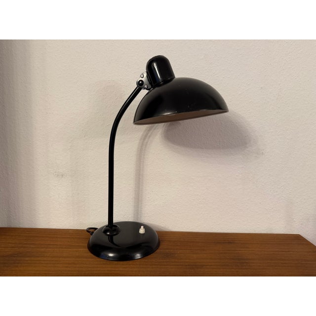 Black Vintage Art Deco Bauhaus Model 6556 Desk Lamp from Kaiser Idell, 1930s For Sale - Image 8 of 18