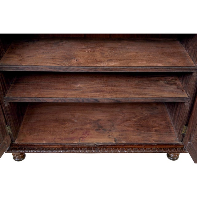 Mid 19th Century Mid 19th Century Anglo Indian Carved Padouk Cabinet, 1860s For Sale - Image 5 of 13