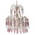 1920s Italian Micro-Beaded Amethyst Crystal Prisms Chandelier For Sale
