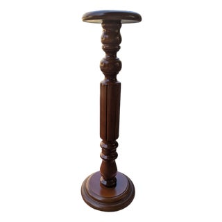 Hand-Turned Plant Stand in Real Wood, 1960s For Sale