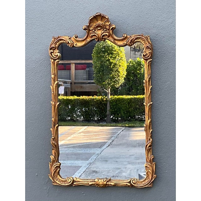 Rococo Vintage Gilt Baroque Mirror For Sale - Image 3 of 12