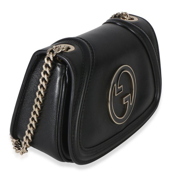Contemporary Black Calfskin Blondie Small Chain Shoulder Bag For Sale - Image 3 of 8