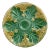 19th Century Green & Yellow Majolica Oyster Plate For Sale