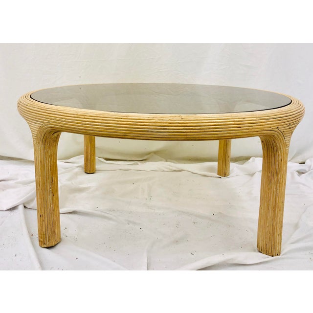 Vintage Mid Century Modern Pencil Reed Rattan Coffee Table Chairish