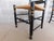 L Hitchcock Harvest Stenciled Black Ladder Back Rush Bottom Dining Chairs - Set of 8 For Sale - Image 12 of 18