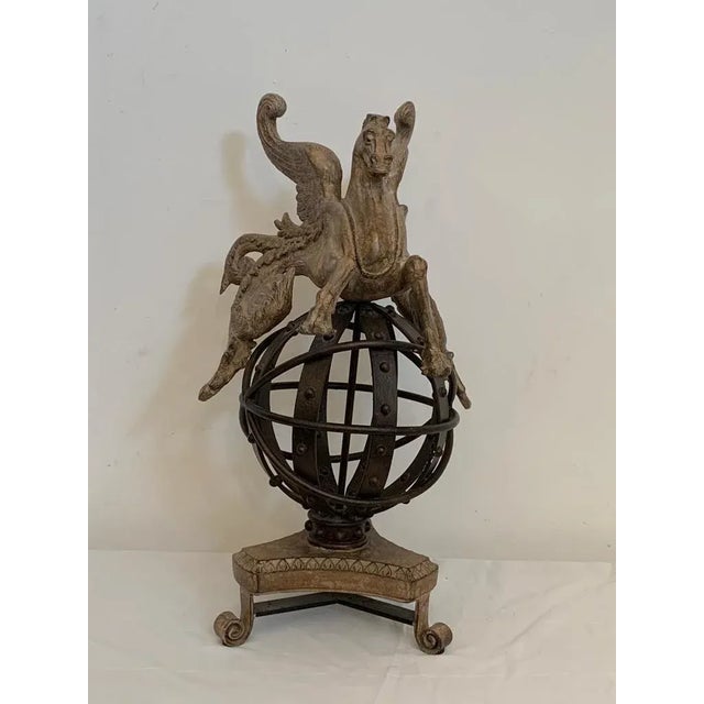 Sculpture of Pegasus on Astrolabe by Lam Lee Group Dallas For Sale - Image 12 of 12
