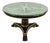 Late 20th Century Maitland Smith French Empire Green Greek Key Sunburst Round Dining Center Table For Sale
