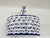 Large Vintage European Blue & White Pierced Centerpiece Basket For Sale - Image 9 of 9