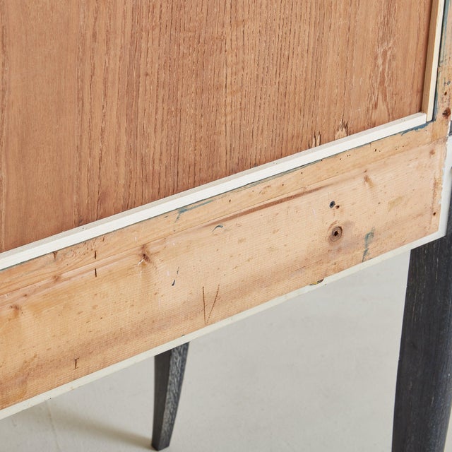 Art Deco Vintage Art Deco Cerused Ebonized Wood Writing Desk For Sale - Image 3 of 11