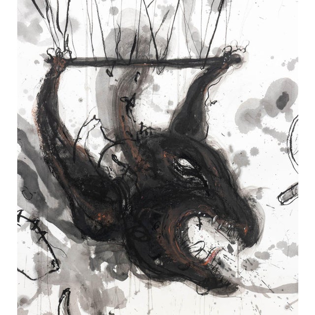 Robert Dandarov "Dark Angel" Mixed Media, 1989 For Sale - Image 4 of 9