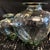 Vintage Statement Hand-Blown Recycled Glass Dimpled Vessels Spain - Pair (14.25" / 11.5") For Sale - Image 11 of 18