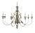 8-Light Carved Wood Chandelier For Sale