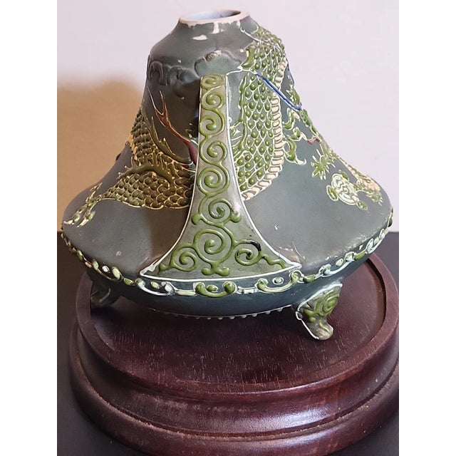 Antique Moriage Dragon Footed Vessel For Sale In San Francisco - Image 6 of 11