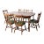 Vintage Virginia House Oak Dining Table and Chair Set For Sale
