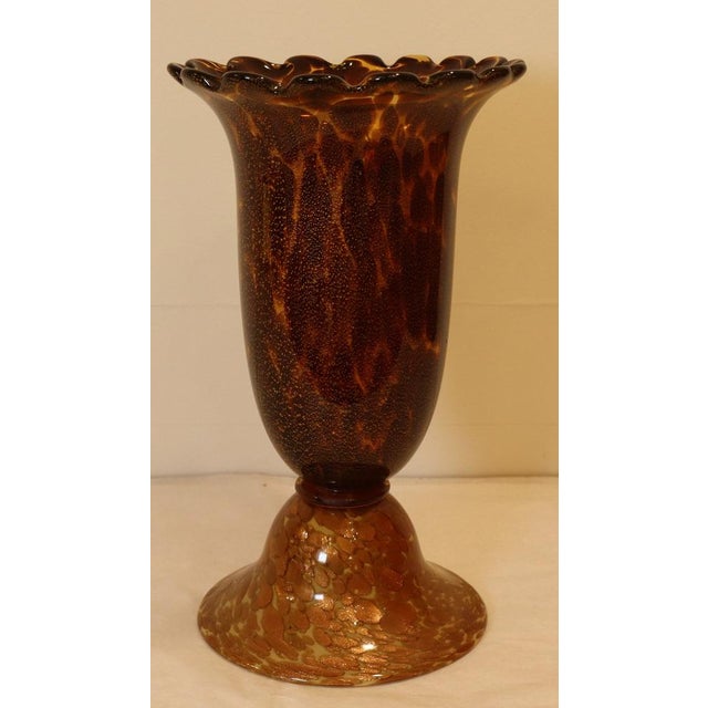 Brown and Gold Spotted Murano Glass Vase from Nor Glass, 1960s For Sale - Image 7 of 18