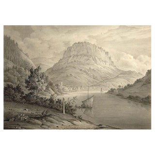John Dugmore, Fortress of Königstein, Dresden, Early 19th Century, Watercolour For Sale