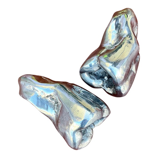 Vintage Polished Metal Bell Peppers - A Pair For Sale