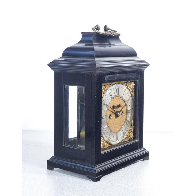 Table pendulum clock designed by johannes van ceule le jeune, with a black-lacquered wooden case. Netherlands, early 18th...