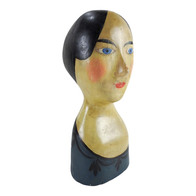 Antique French Milliner's Paper Mache Head Chairish