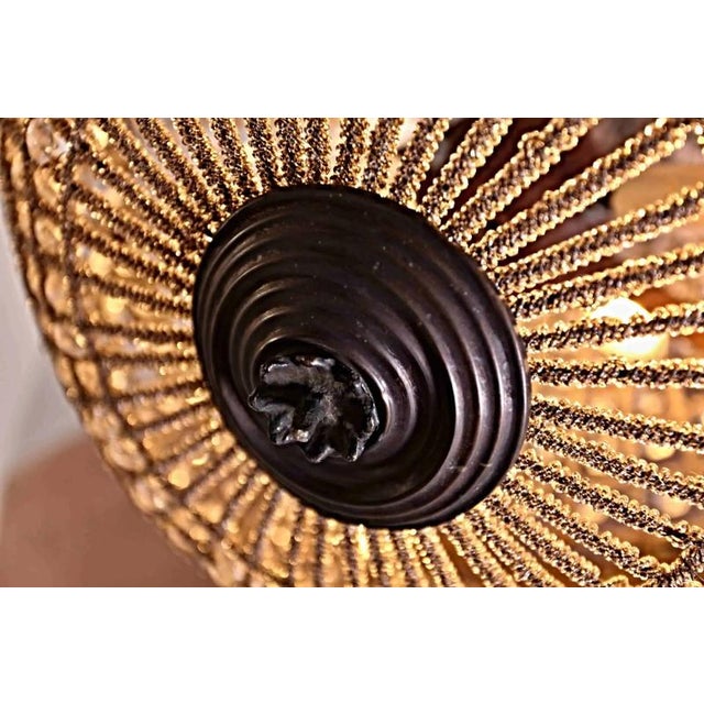 Brown Louis XVI Pear-Shaped Crystal Chandelier For Sale - Image 8 of 9