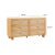 Tan Grappa Natural Wood & Rattan Wavy Dresser with Ball Feet For Sale - Image 8 of 8