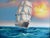 Original Marine Oil Painting Tall Ship on Open Sea Nautical Seascape Gold Frame For Sale In Jacksonville, FL - Image 6 of 11
