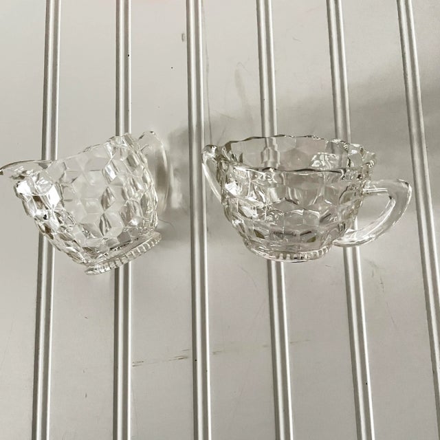 アメリカヴィンテージ Fostoria Glass クリーマー&シュガー 100ml アメリカヴィンテージ Fostoria クリーマー&シュガー#002