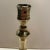Large French brass candlestick circa 1700-1720, octagonal baluster form with a wide base and paneled candle cup with round...