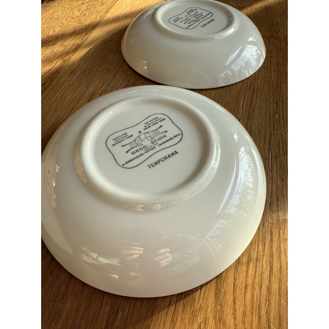 Mid-Century Modern Mid-Century Modern Atomic Canonsburg Temporama Soup Bowls - Set of 3 For Sale - Image 3 of 12