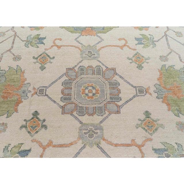 Turkish Oushak Rug 9'6" x 12'8" #20421 For Sale - Image 4 of 8