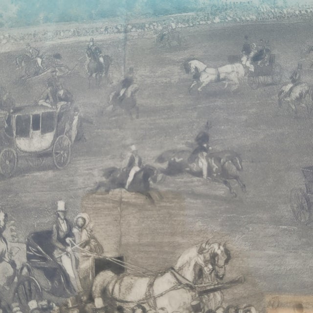 Unknown, Horse Races at Chantilly, 19th Century, Lithograph For Sale - Image 12 of 18