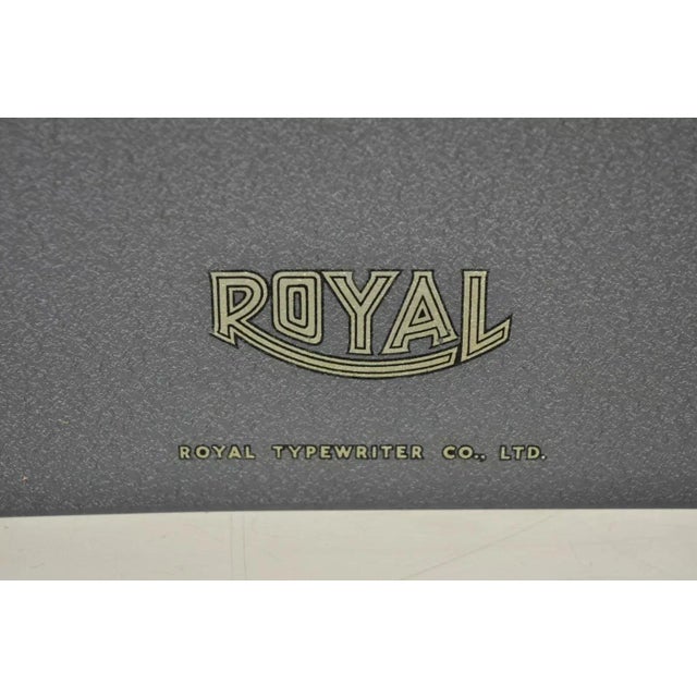 Metal Vintage 1950's Mid-Century Royal Quiet De Luxe Typewriter in Case For Sale - Image 7 of 11