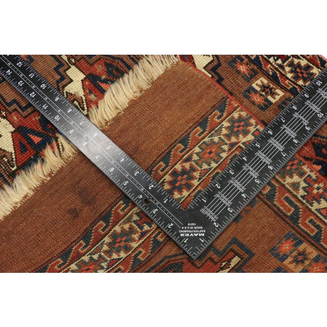 Camel Antique Tekke Yomud Yomut Saryk Chuval Rug Bag Face - 2' X 3'4" For Sale - Image 8 of 9