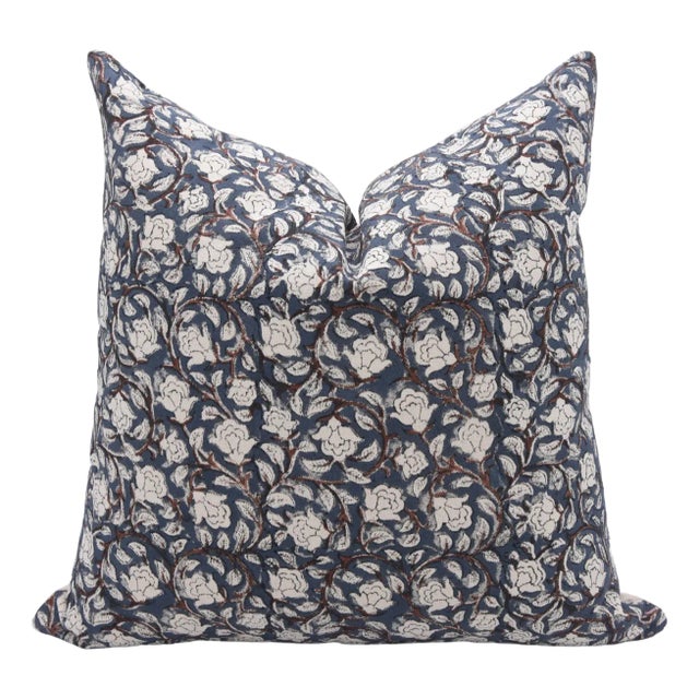 Fabdivine Handmade Block Printed Cushion Cover 24x24 Inch Duck Canvas- For Sale