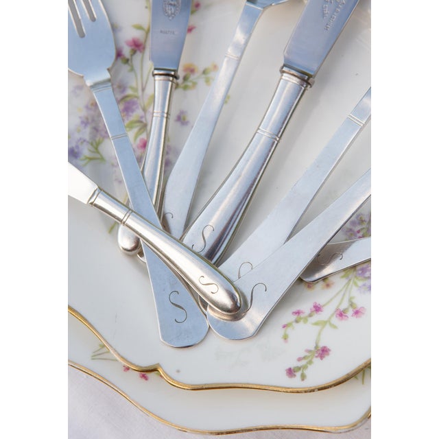 A fine swedish cutlery set from circa 1940 by the prestigious firm gab, from their svenks model, recognizable for its...